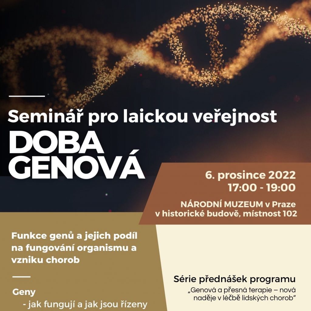 Pozvánka na seminář o genetice pro laickou veřejnost